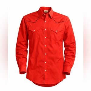 Vintage Ely Cattleman Men’s Western Pearl Snap Shirt Red/Black Size Large​